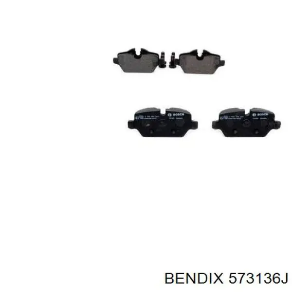 573136J Jurid/Bendix pastillas de freno traseras