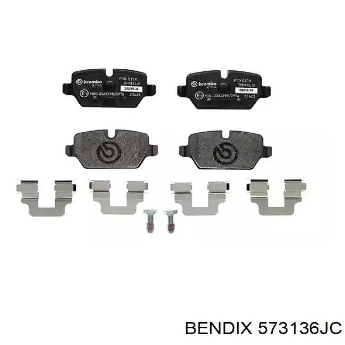 Pastillas de freno traseras 573136JC Jurid/Bendix