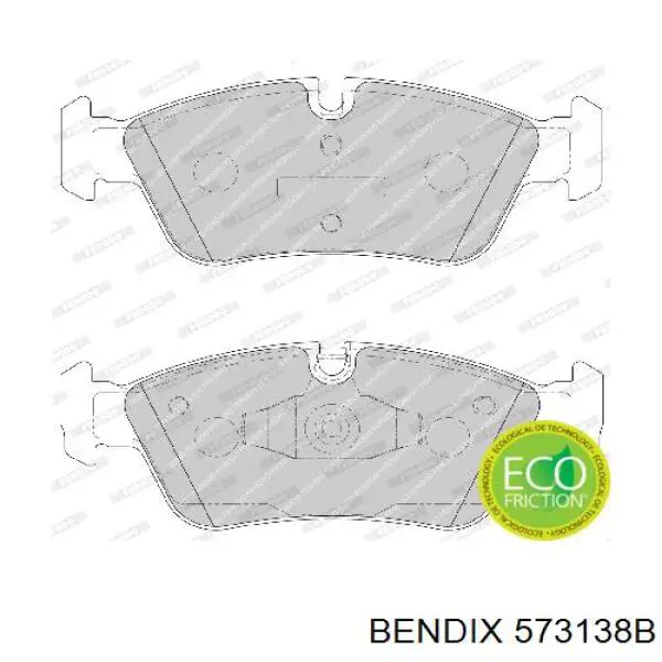 573138B Jurid/Bendix pastillas de freno delanteras