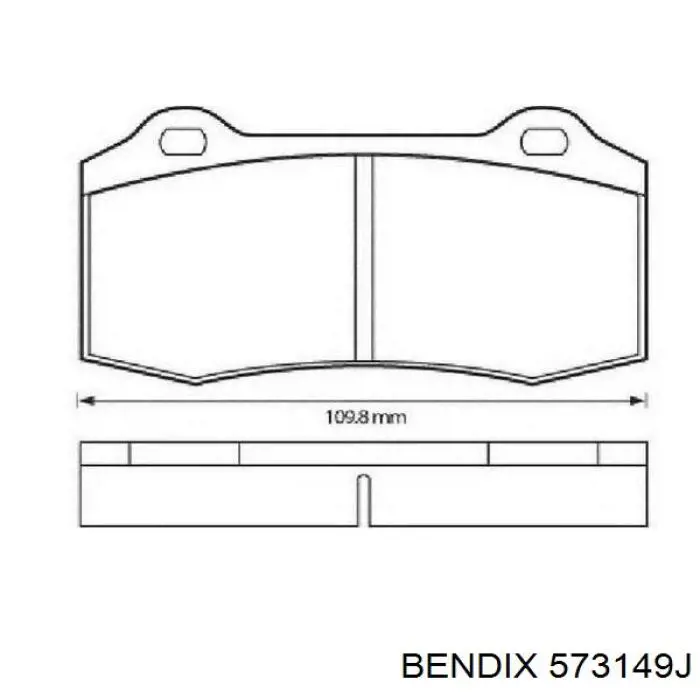 573149J Jurid/Bendix pastillas de freno traseras