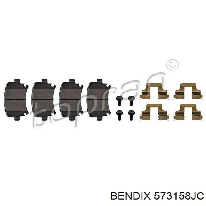 573158JC Jurid/Bendix Pastillas freno traseras
