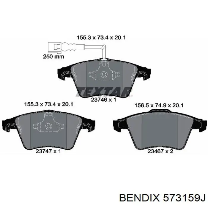 Pastillas de freno delanteras Volkswagen Transporter 7HA, 7HH, 7EA, 7EH