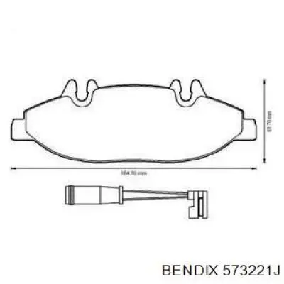 573221J Jurid/Bendix pastillas de freno delanteras