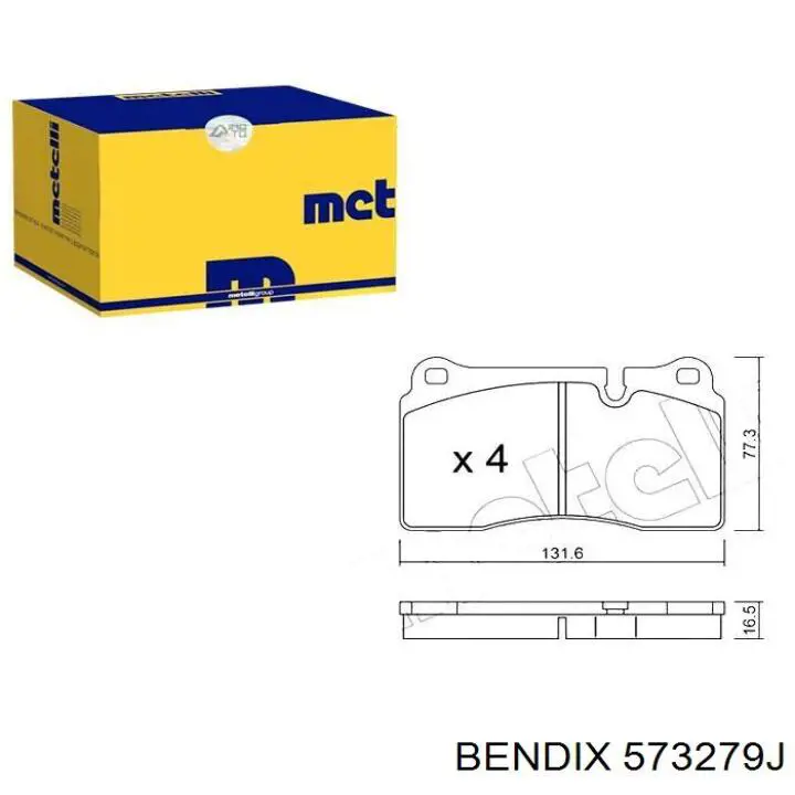 573279J Jurid/Bendix pastillas de freno delanteras