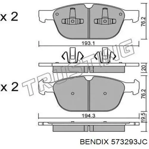 573293JC Jurid/Bendix pastillas de freno delanteras