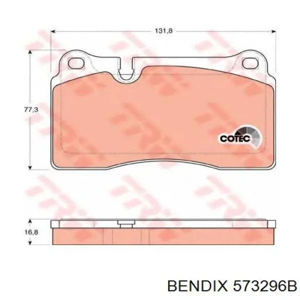 573296B Jurid/Bendix Pastillas delanteras