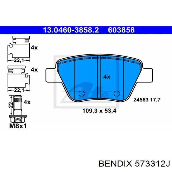 Pastillas de freno traseras Volkswagen Jetta 6 162, 163, AV3, AV2, AY2, AY3