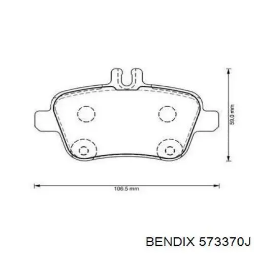 573370J Jurid/Bendix pastillas de freno traseras