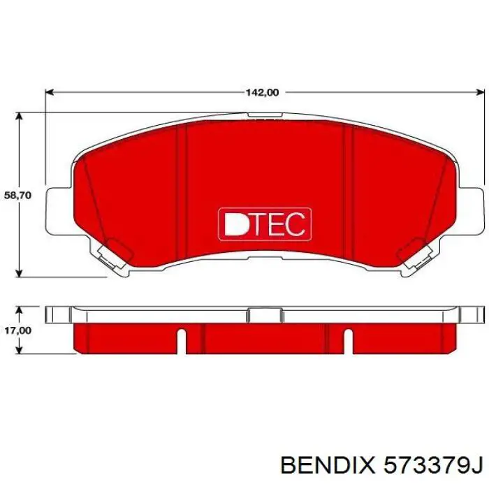 573379J Jurid/Bendix pastillas de freno delanteras