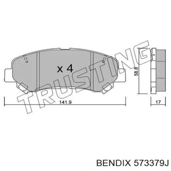 Pastillas de freno 573379J Jurid/Bendix