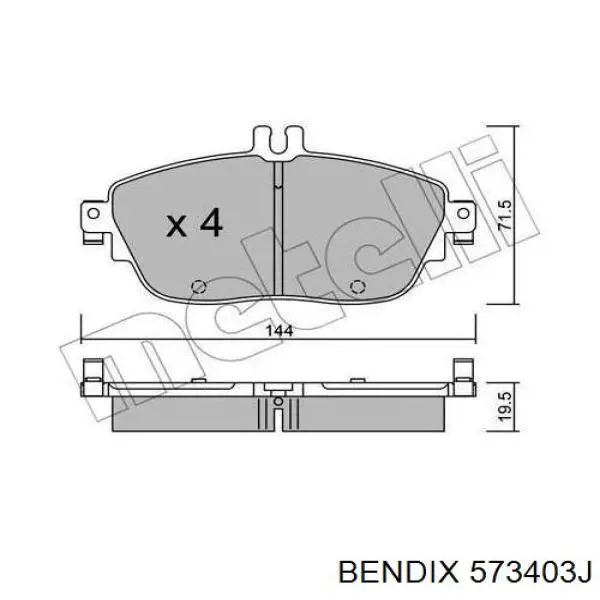 Pastillas de freno delanteras Jurid/Bendix 573403J