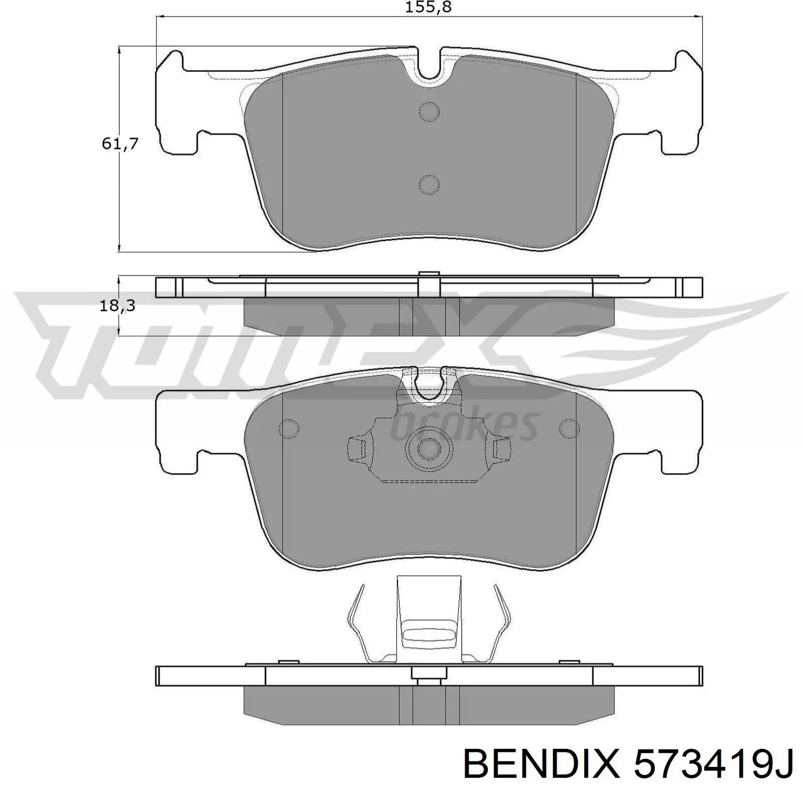Pastillas de freno delanteras Jurid/Bendix 573419J
