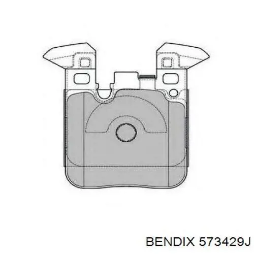 573429J Jurid/Bendix pastillas de freno traseras