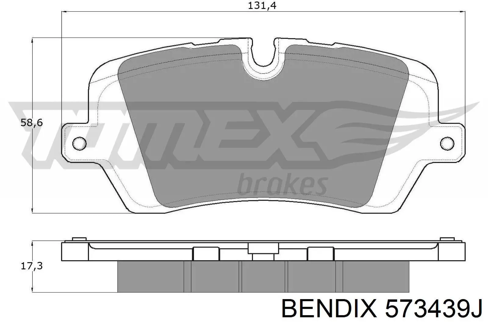 573439J Jurid/Bendix pastillas de freno traseras