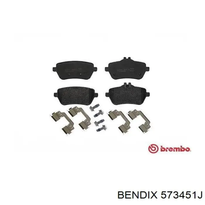 573451J Jurid/Bendix pastillas de freno traseras