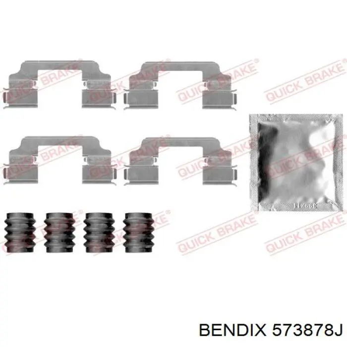 573878J Jurid/Bendix pastillas de freno traseras