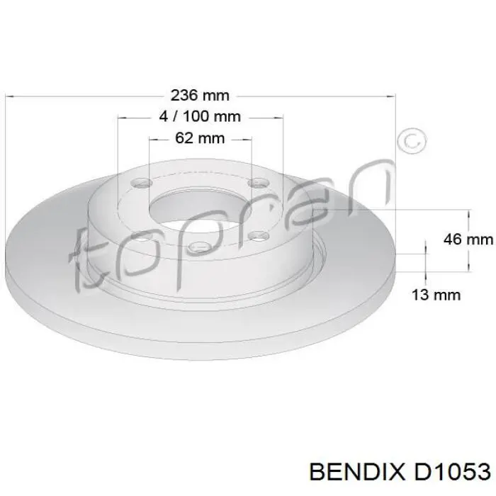 D1053 Jurid/Bendix pastillas de freno traseras