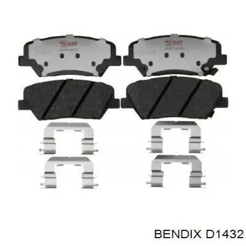 D1432 Jurid/Bendix pastillas de freno delanteras