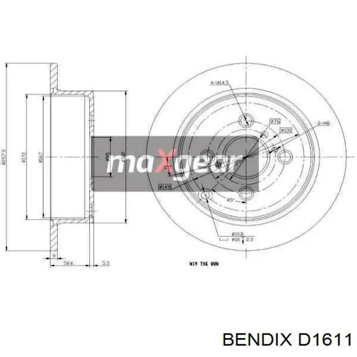 D1611 Jurid/Bendix pastillas de freno delanteras