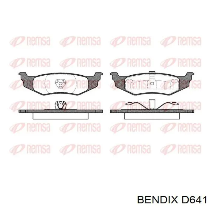 D641 Jurid/Bendix pastillas de freno traseras