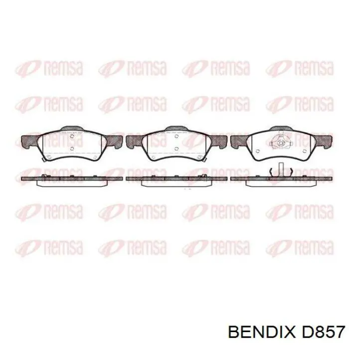 D857 Jurid/Bendix pastillas de freno delanteras