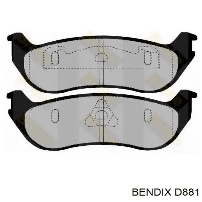 D881 Jurid/Bendix pastillas de freno traseras