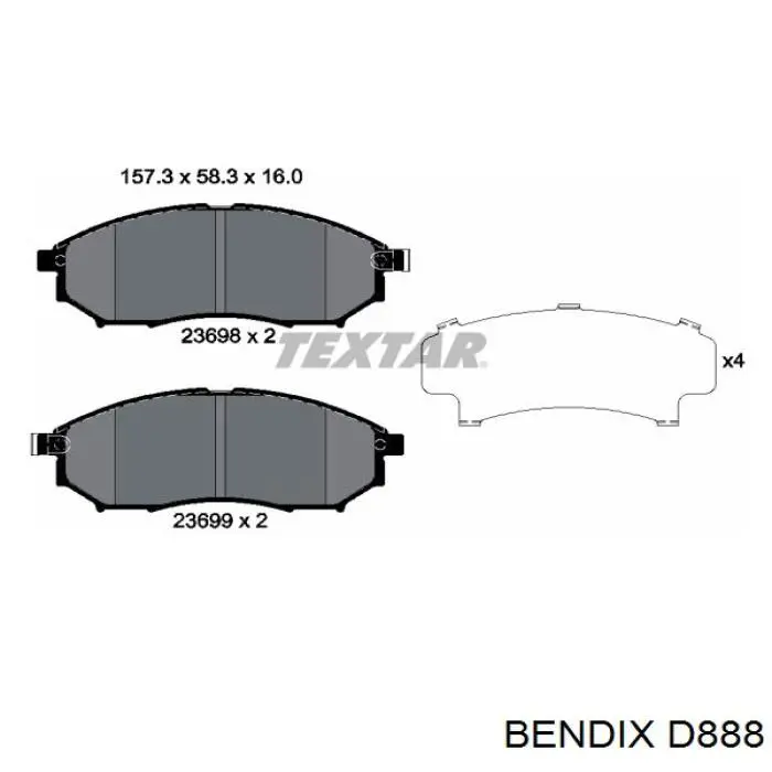 Pastillas de freno delanteras Nissan Navara D40M