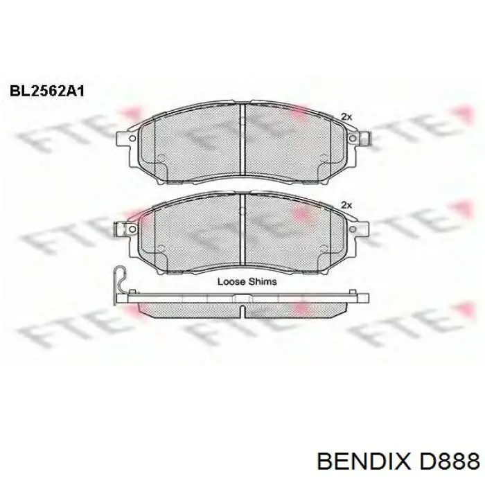 Pastillas de freno delanteras Nissan Navara D40M