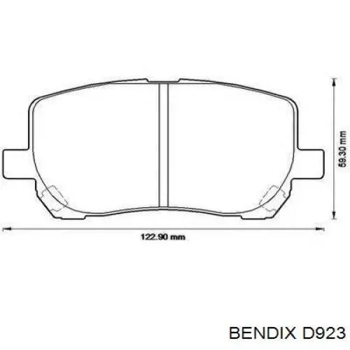 D923 Jurid/Bendix pastillas de freno delanteras