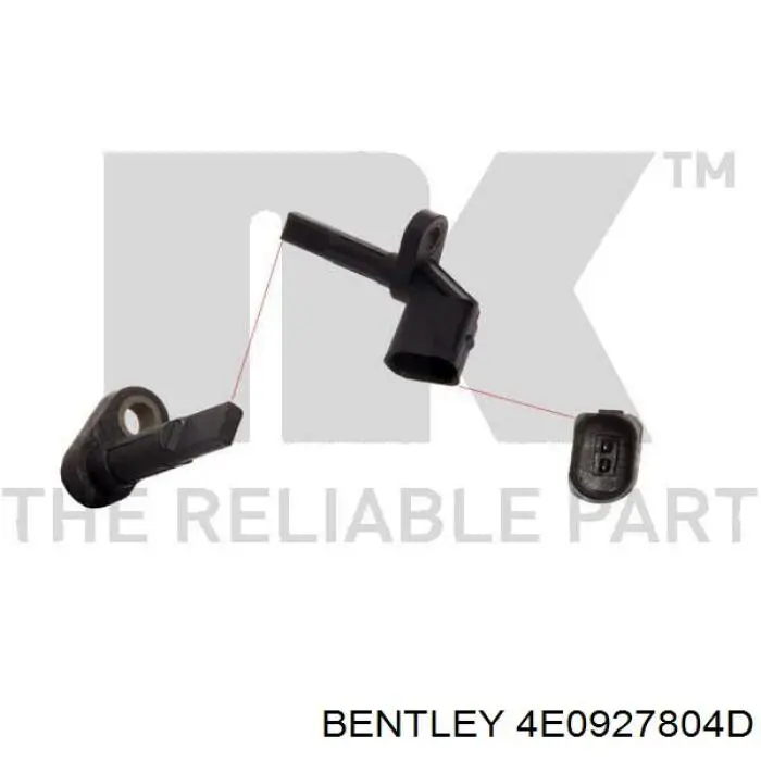 4E0927804D Bentley sensor abs delantero derecho