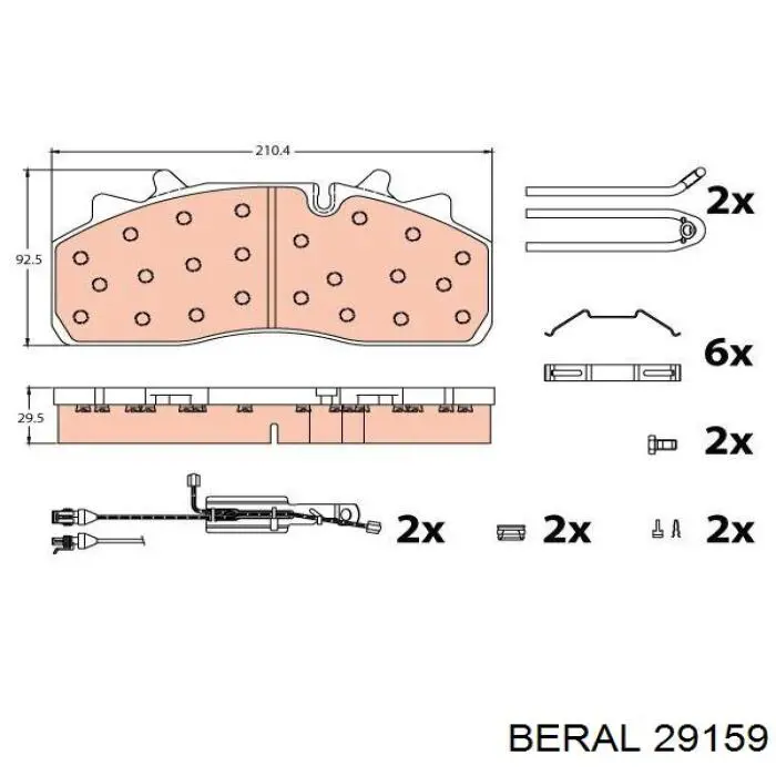 29159 Beral pastillas de freno delanteras