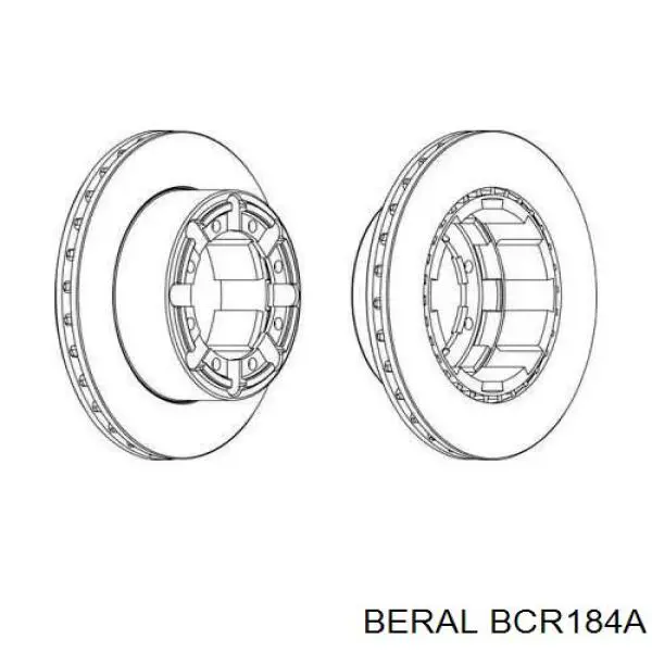 BCR184A Beral disco de freno trasero