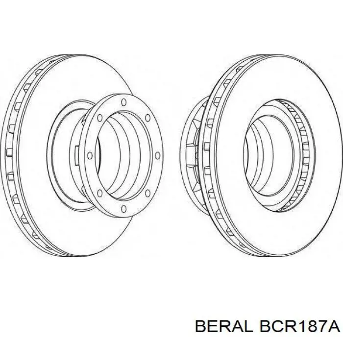 BCR187A Beral disco de freno trasero