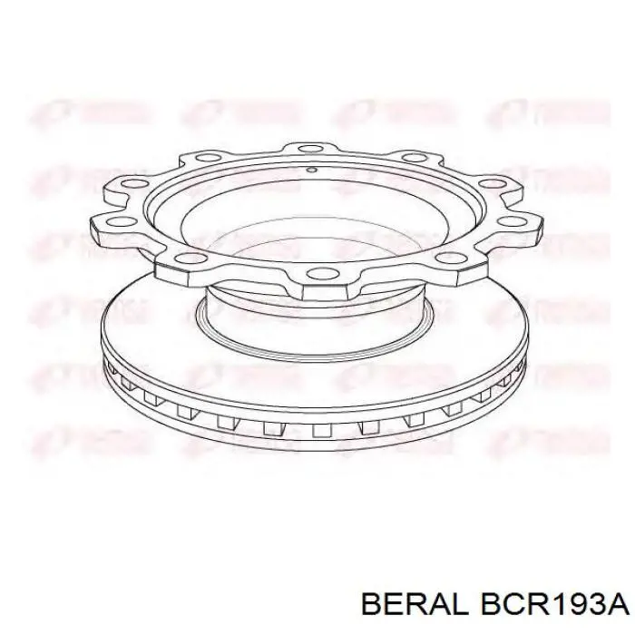 BCR193A Beral disco de freno trasero