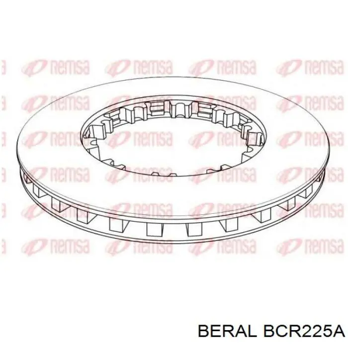 Comprar BCR225A Beral Freno de disco delantero