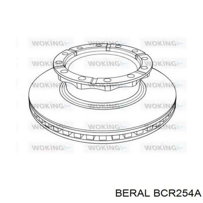 BCR254A Beral disco de freno delantero