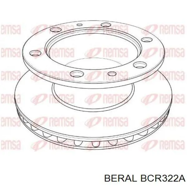 BCR322A Beral disco de freno trasero