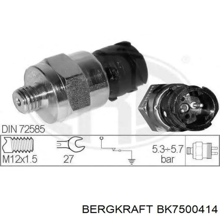 BK7500414 Bergkraft sensor de presión, frenos de aire comprar barato