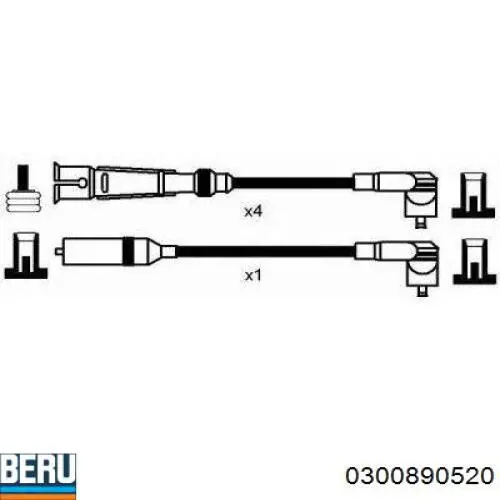 0300890520 Beru juego de cables de encendido