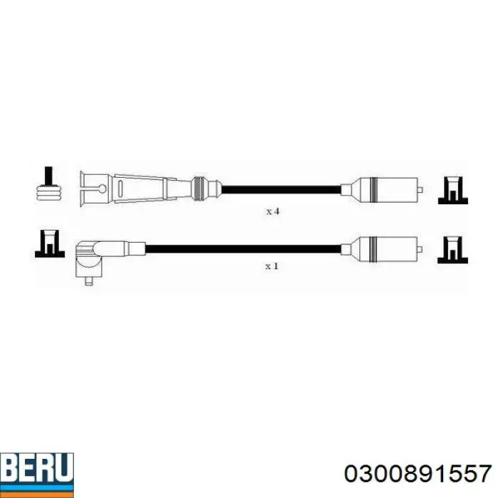 0300891557 Beru juego de cables de encendido