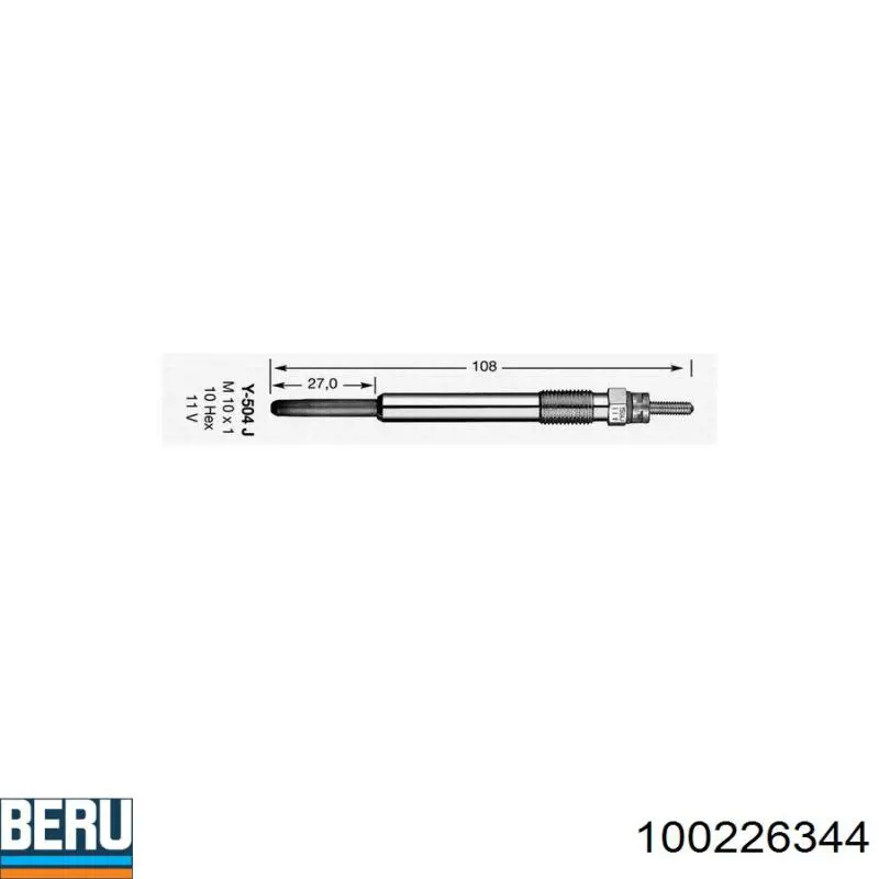 Bujía de incandescencia Peugeot 206 2A/C