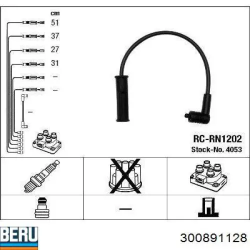 300891128 Beru juego de cables de encendido