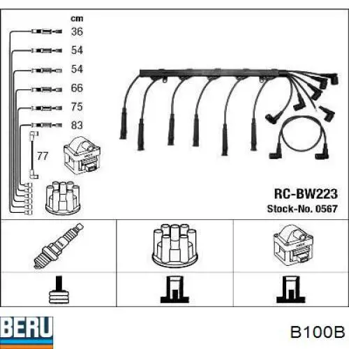 Juego de cables de bujias Beru B100B precio, desde 18,17 EUR