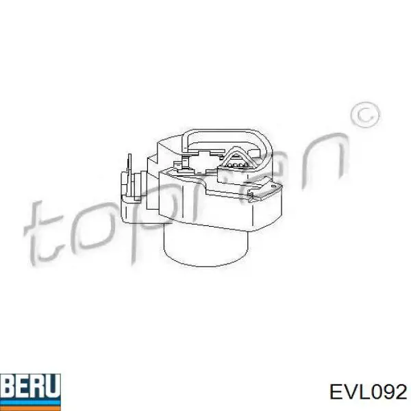 Rotor del distribuidor de encendido Beru EVL092