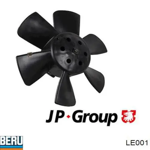 LE001 Beru ventilador (rodete +motor refrigeración del motor con electromotor derecho)