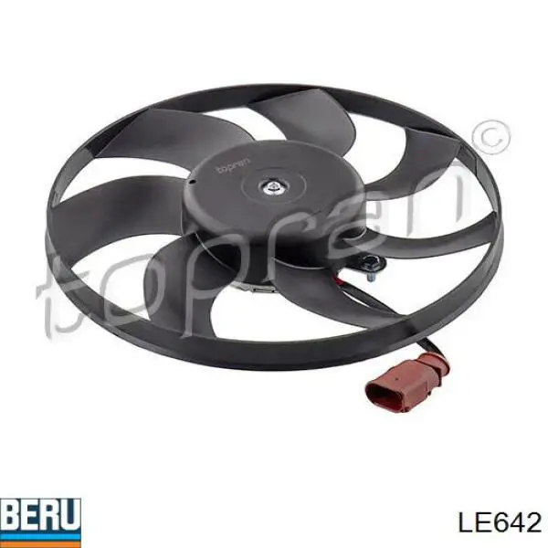 LE642 Beru ventilador (rodete +motor refrigeración del motor con electromotor, izquierdo)