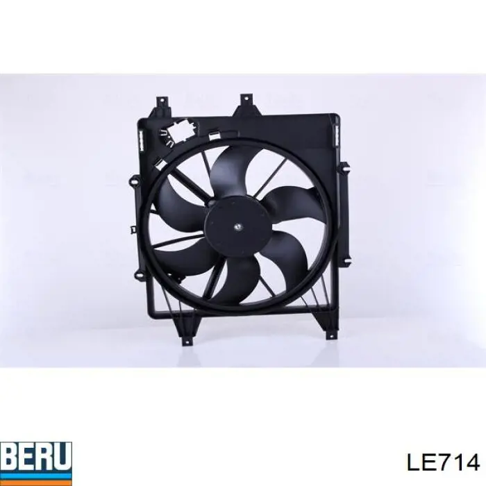 LE714 Beru difusor de radiador, aire acondicionado, completo con motor y rodete