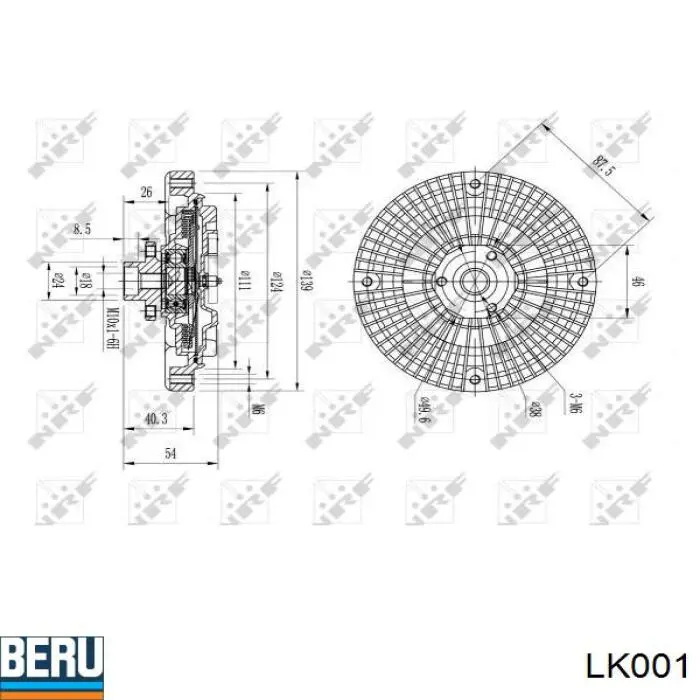 Embrague, ventilador de refrigeración Beru LK001 precio, desde 38,57 EUR