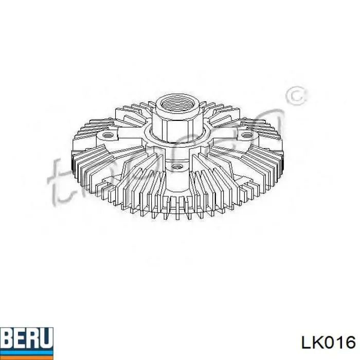 LK016 Beru embrague, ventilador del radiador