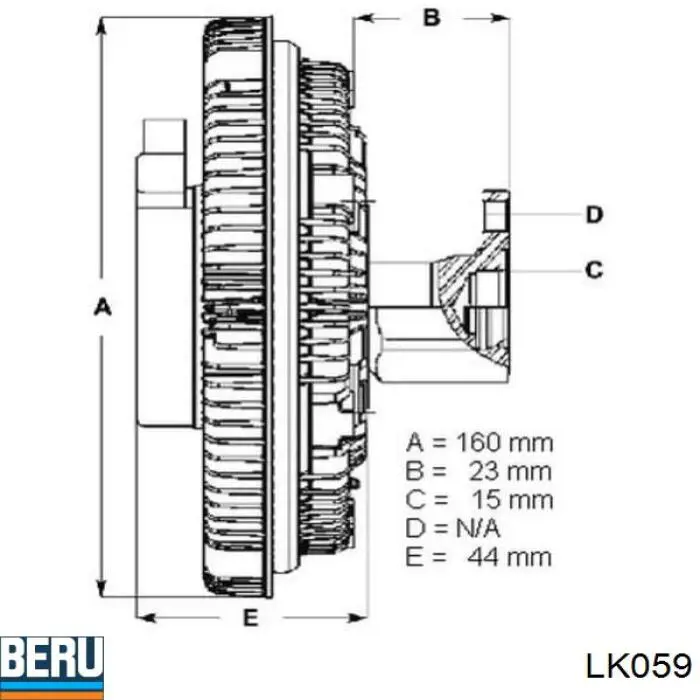 LK059 Beru embrague, ventilador del radiador